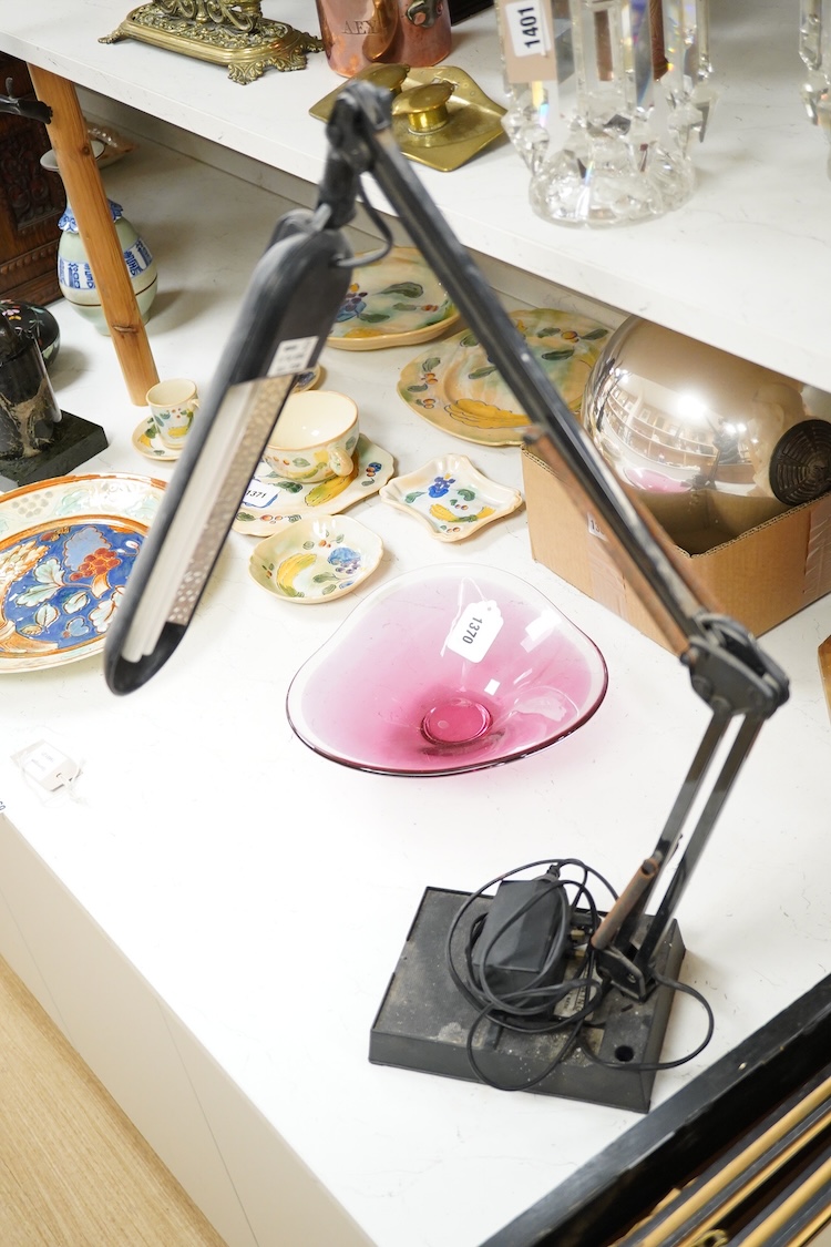 A vintage cast iron anglepoise desk lamp